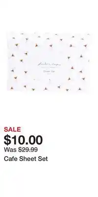 TJ Maxx Cafe Sheet Set offer