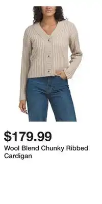 TJ Maxx Wool Blend Chunky Ribbed Cardigan offer