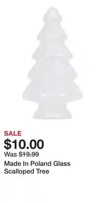 TJ Maxx Made In Poland Glass Scalloped Tree offer