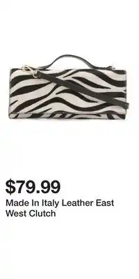 TJ Maxx Made In Italy Leather East West Clutch offer