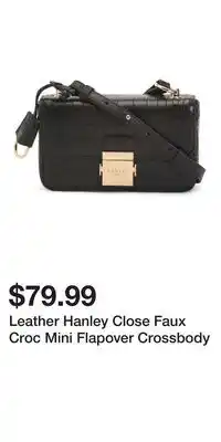 TJ Maxx Leather Hanley Close Faux Croc Mini Flapover Crossbody offer