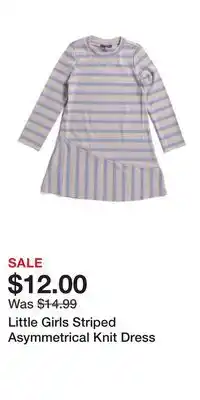 TJ Maxx Little Girls Striped Asymmetrical Knit Dress offer