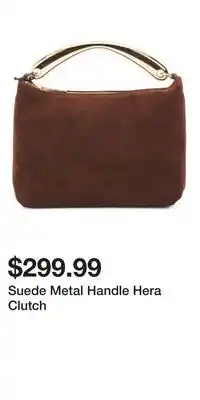 TJ Maxx Suede Metal Handle Hera Clutch offer