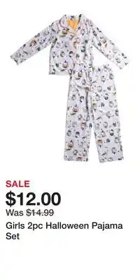 TJ Maxx Girls 2pc Halloween Pajama Set offer