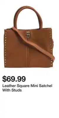 TJ Maxx Leather Square Mini Satchel With Studs offer