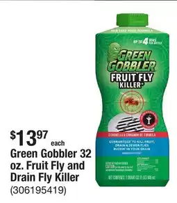 The Home Depot Green Gobbler 32 oz. Fruit Fly and Drain Fly Killer offer