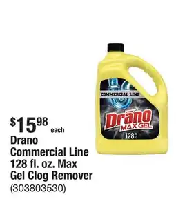 The Home Depot Drano Commercial Line 128 fl. oz. Max Gel Clog Remover offer
