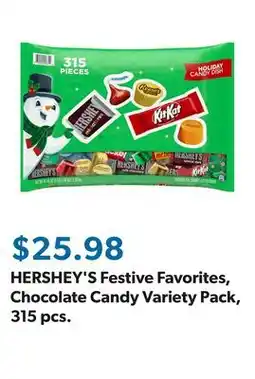 Sam's Club HERSHEY'S Festive Favorites, Chocolate Candy Variety Pack, 315 pcs offer