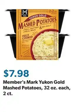 Sam's Club Member's Mark Yukon Gold Mashed Potatoes, 32 oz. each, 2 ct offer