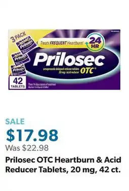Sam's Club Prilosec OTC Heartburn & Acid Reducer Tablets, 20 mg, 42 ct offer