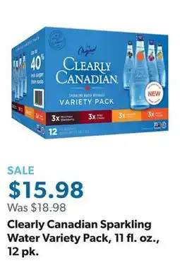 Sam's Club Clearly Canadian Sparkling Water Variety Pack, 11 fl. oz., 12 pk offer