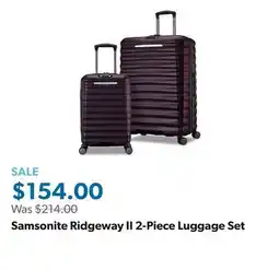 Sam's Club Samsonite Ridgeway II 2-Piece Luggage Set offer