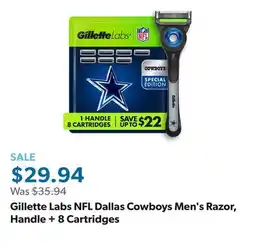 Sam's Club Gillette Labs NFL Dallas Cowboys Men's Razor, Handle + 8 Cartridges offer