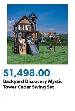 Sam's Club Backyard Discovery Mystic Tower Cedar Swing Set offer