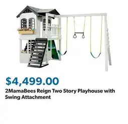 Sam's Club 2MamaBees Reign Two Story Playhouse with Swing Attachment offer