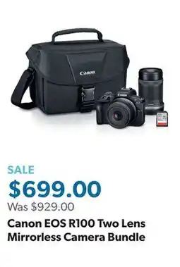 Sam's Club Canon EOS R100 Two Lens Mirrorless Camera Bundle offer