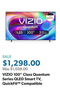 Sam's Club VIZIO 100 Class Quantum Series QLED Smart TV, QuickFit Compatible offer