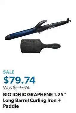 Sam's Club BIO IONIC GRAPHENE 1.25 Long Barrel Curling Iron + Paddle offer