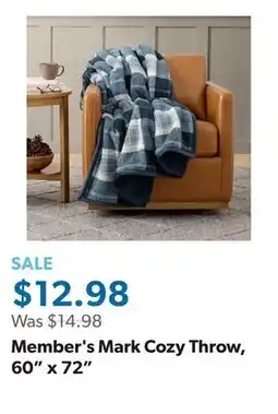 Sam's Club Member's Mark Cozy Throw, 60 x 72 offer