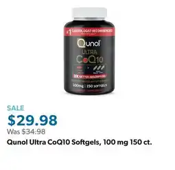 Sam's Club Qunol Ultra CoQ10 Softgels, 100 mg 150 ct offer