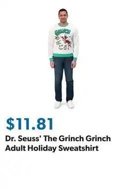 Sam's Club Dr. Seuss' The Grinch Grinch Adult Holiday Sweatshirt offer