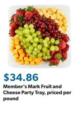 Sam's Club Member's Mark Fruit and Cheese Party Tray, priced per pound offer
