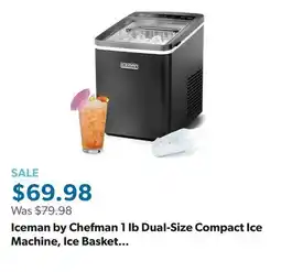 Sam's Club Iceman by Chefman 1 lb Dual-Size Compact Ice Machine, Ice Basket and Scoop offer
