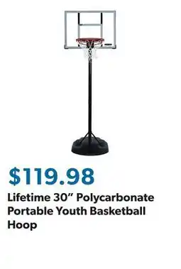 Sam's Club Lifetime 30 Polycarbonate Portable Youth Basketball Hoop offer