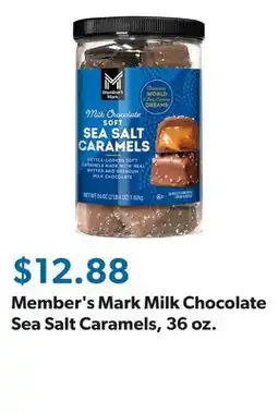 Sam's Club Member's Mark Milk Chocolate Sea Salt Caramels, 36 oz offer