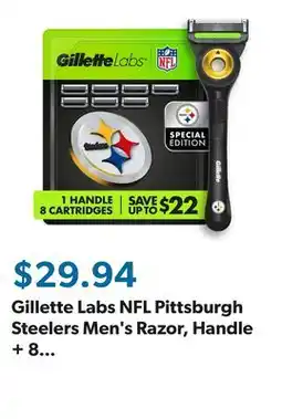 Sam's Club Gillette Labs NFL Pittsburgh Steelers Men's Razor, Handle + 8 Cartridges offer