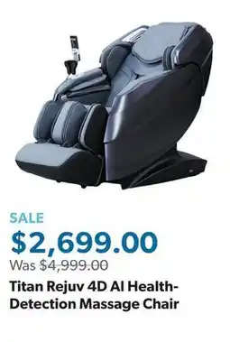 Sam's Club Titan Rejuv 4D AI Health-Detection Massage Chair offer