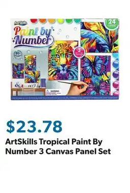 Sam's Club ArtSkills Tropical Paint By Number 3 Canvas Panel Set offer