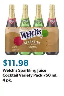 Sam's Club Welch's Sparkling Juice Cocktail Variety Pack 750 ml, 4 pk offer