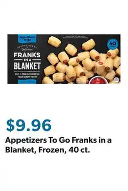 Sam's Club Appetizers To Go Franks in a Blanket, Frozen, 40 ct offer