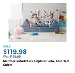 Sam's Club Member's Mark Kids' Explorer Sofa, Assorted Colors offer