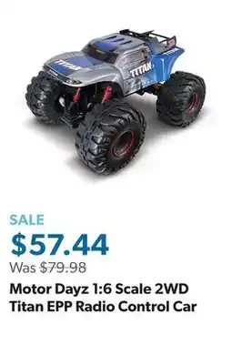 Sam's Club Motor Dayz 1:6 Scale 2WD Titan EPP Radio Control Car offer