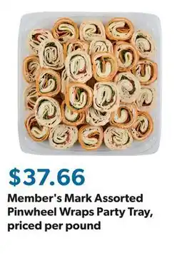 Sam's Club Member's Mark Assorted Pinwheel Wraps Party Tray, priced per pound offer