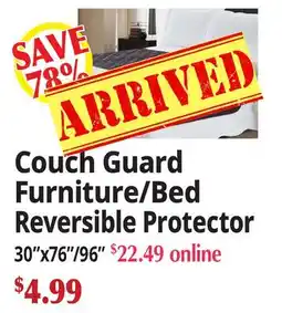 Ocean State Job Lot Couch Guard Furniture/Bed Reversible Protector offer