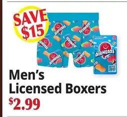 Ocean State Job Lot Men's Licensed Boxers offer