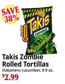 Ocean State Job Lot Takis Zombie Rolled Tortillas offer
