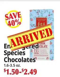 Ocean State Job Lot Endangered Species Chocolates offer