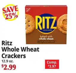 Ocean State Job Lot Ritz Whole Wheat Crackers offer