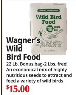Ocean State Job Lot Wagner's Wild Bird Food offer