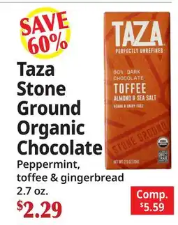 Ocean State Job Lot Taza Stone Ground Organic Chocolate offer