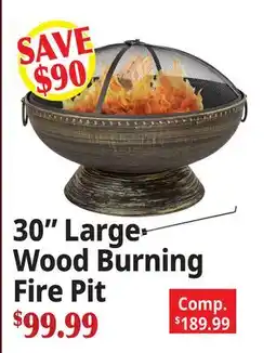 Ocean State Job Lot 30 Large Wood Burning Fire Pit offer