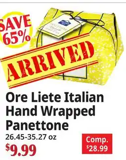 Ocean State Job Lot Ore Liete Italian Hand Wrapped Panettone offer