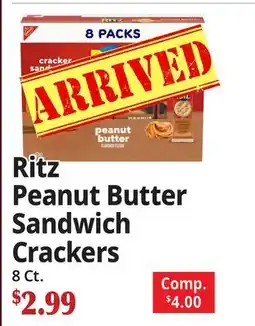 Ocean State Job Lot Ritz Peanut Butter Sandwich Crackers offer