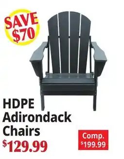 Ocean State Job Lot HDPE Adirondack Chairs offer