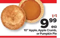 Weis Markets 10 Apple, Apple Crumb, or Pumpkin Pie offer