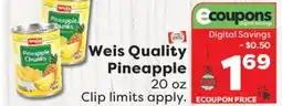 Weis Markets Weis Quality Pineapple offer